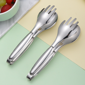 DFT21-2 Cuchara y Tenedor 2 en 1 de Alta Calidad, 1.2mm de Grosor, Pinzas para Comida, Espaguetis, Huevos y Ensaladas - Product Image 5