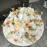 Plantes artificielles en forme de boule, décoration de mariage personnalisée, centre de table, boule de fleurs artificielles