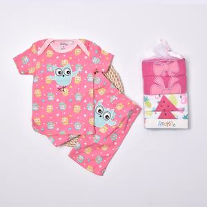 <span class=keywords><strong>2</strong></span> Set <span class=keywords><strong>di</strong></span> imballaggio Design casuale 100% cotone neonato neonato T Shirt Set bambino - Product Image 2