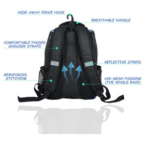 Sac à dos de sport unisexe multifonctionnel en polyester imperméable, sac de baseball avec compartiment à chaussures indépendant - Product Image 4