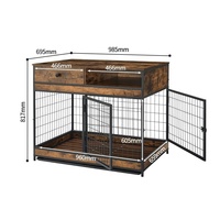 Cage à chien en bois massif personnalisable, directement de l'usine, avec tiroirs, double porte, maison pour animaux de compagnie, pour chiens de petite et moyenne taille
