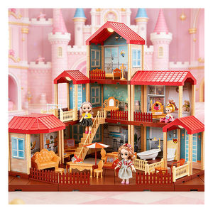 Casa de Muñecas en Miniatura, Modelo de Plástico PVC para Armar, con Muebles y Accesorios, Escena Creativa, Regalo para Niños - Product Image 1