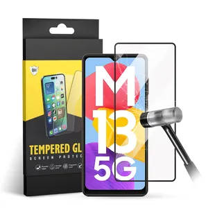 9H Aksesoris Ponsel 2.5D SILK Tempered Glass Pelindung Layar untuk Samsung Galaxy M12 M13 M33 M53 M52 M23 M32 M20 Kaca