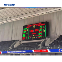 Sistema de Puntuación de Baloncesto, Marcador LED de Pared, Pantalla LED Grande P4 para Mostrar Puntuación y Publicidad