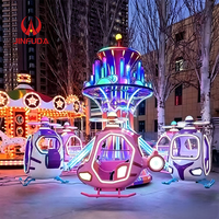 Prix d'usine – Manège extérieur en acier pour parc d'attractions, avion et hélicoptère à commande autonome, 12 places, pour centre commercial