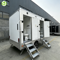 Remorque de toilettes portables Goeasy, conforme aux normes DOT, avec éclairage LED pour événements en plein air