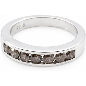 Bague en diamant brun Jewelspaark 0,85 carats, taille ronde, argent sterling 925, alliance de fiançailles pour femme - Product Image 1