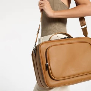 Borsa a Tracolla per Fotocamera in Pelle Marrone Personalizzabile per <span class=keywords><strong>Donne</strong></span> Fotografi, Resistente e alla Moda con Ampio Interno - Product Image 3