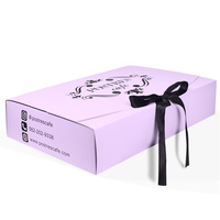 Top vente personnalisé grand foulard en soie violet clair emballage boîtes d'enveloppe Artpaper pour l'emballage