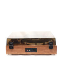 Tourne-disque vinyle moderne en bois pour bureau, avec haut-parleur intégré, 2 vitesses, pour la décoration de la maison, audio haute fidélité