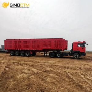 Remolque Volquete Lateral <span class=keywords><strong>de</strong></span> Gran Capacidad <span class=keywords><strong>de</strong></span> 120-140T y 4 Ejes, Semirremolque Volquete Hidráulico <span class=keywords><strong>de</strong></span> 60CBM para Minería <span class=keywords><strong>de</strong></span> <span class=keywords><strong>Arena</strong></span> - Product Image 4