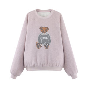 Sudadera <span class=keywords><strong>JOMI</strong></span> STUDIO Suave y Cremosa con Cuello Redondo y Mangas Raglán, Bordado de Oso en Punto de Cruz, para Mujer, Primavera - Product Image 5