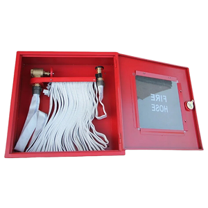 ארון כיבוי אש חירום ממתכת אדומה עמידה בפני קורוזיה - כולל צינור כיבוי אש באורך 20 מטר, התקנה קלה, יצרן ישיר - Product Image 1