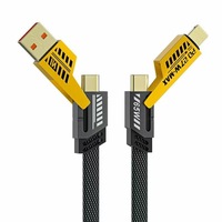 Kabel Pengisian Cepat Multi-Braided 4 in 1 65W untuk Ponsel/Tablet/Dll.