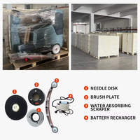 BISON(CHINA) Aufsitz-Bodenreinigungsmaschine mit Batterie 1100W 4200 ㎡ 110cm Bürste 100L Industrieller Professioneller Reiniger