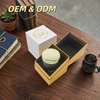 Boîte rigide en carton noir personnalisée en deux parties pour bougie parfumée naturelle de luxe, boîte cadeau en verre, Caixa De Embalagem Personalizada