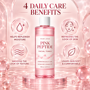 โทนเนอร์หน้าใสสูตรกุหลาบเกาหลี PDRN ไนอะซินาไมด์ เปปไทด์ สีชมพู สำหรับผิวกระจ่างใส ชุ่มชื้น และต่อต้านริ้วรอย - Product Image 4
