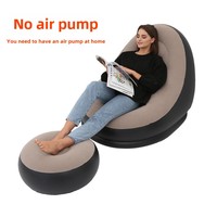 Canapé gonflable paresseux épais moderne Portable pliable chaise longue repose-pieds pouf flocage canapé pour chambre à coucher utilisation en extérieur