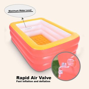 Piscina Inflable Rectangular de PVC Resistente para Niños, para Fiestas Acuáticas en el Patio Trasero - Product Image 3