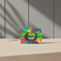 Autocollant holographique anti-contrefaçon en PET à forte adhérence KC avec logo personnalisé pour usage cosmétique, emballé en carton pour fard à joues et masque facial