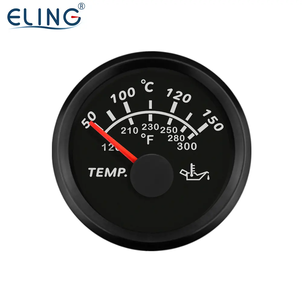 ELING 52mm(2 ") Öl temperatur anzeige 50-150 Grad Temperatur messer mit roter Hintergrund beleuchtung 12V 24V für Auto-SUV-Schnellboote
