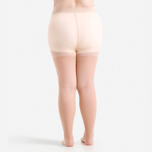 Pantimedias de Control de Cintura Alta, Negras, Transparentes, Talla Grande, 20 Denier, para Mujer - Product Image 6