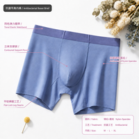 Caleçons Boxers Homme Antibactériens Jetables Respirants Écologiques Séchage Rapide Taille Mi-Haute Extensibles en Nylon Spandex avec Soutien Contourné