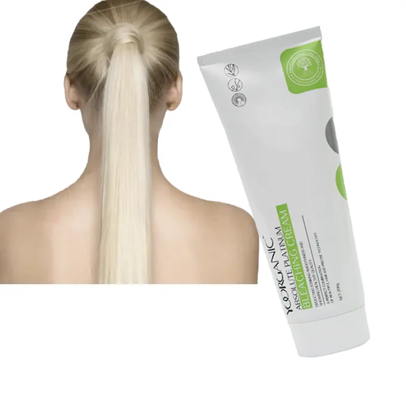 Saç rengi boya beyazlatıcı krem Mix 1:2 özel etiket fabrika fiyat toptan Salon popüler saç beyazlatıcı krem