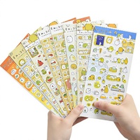 Autocollants Washi Transparents Animaux Mignons, Décalcomanies Claires Ours Chat Pingouin de Dessin Animé pour Journal, Scrapbook et Projets DIY