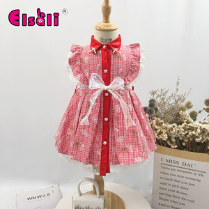 Elsali Baby Meisjes Jurkje Fris Kleine Groene Geruite Jurkje Peuter Kraagjurk met Broekje Baby Jurkje Meisjes 2 Jaar - Product Image 4