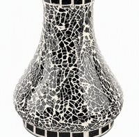 Chicha allemande portable en verre à quatre tuyaux, finition miroir, ensemble de fumage en forme de goutte d'eau
