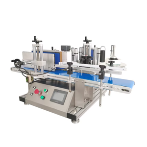 Machine d'étiquetage de bouteilles rondes pour pots de beurre de cacahuète avec alimentation rotative stable et laminage sans plis - Product Image 2