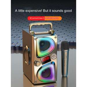 <span class=keywords><strong>A50</strong></span> caixa de SOM Torre ลำโพงซับวูฟเฟอร์, ลำโพงคาราโอเกะไม้ไร้สายพร้อมไมโครโฟนและสีน้ำเงิน tooh สำหรับงานปาร์ตี้ - Product Image 3