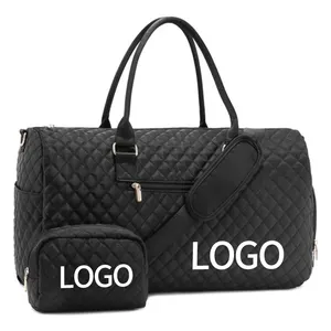 Luxury ODM Travelling Bags Set Toiletry Bag Travel Weekend Overnight Duffle Bag with Shoe Compartment