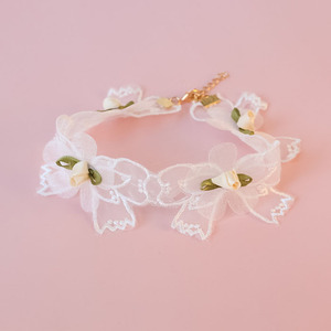 <span class=keywords><strong>Collar</strong></span> de perro retro encaje Bowknot Rosa flor mascota gato <span class=keywords><strong>Collar</strong></span> - Product Image 4