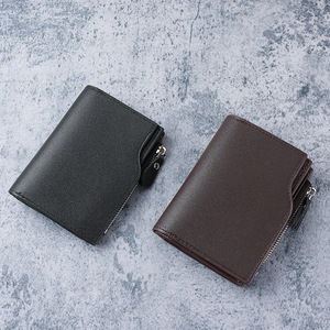 Portafogli corti alla moda da <span class=keywords><strong>uomo</strong></span> <span class=keywords><strong>portafoglio</strong></span> triplo di nuovo Design con più scomparti e tasca con <span class=keywords><strong>cerniera</strong></span> - Product Image 3