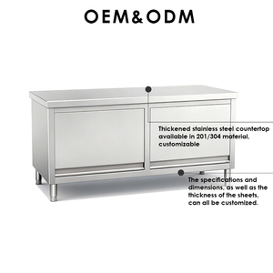 Tavolo <span class=keywords><strong>da</strong></span> <span class=keywords><strong>Lavoro</strong></span> Professionale in Acciaio Inox <span class=keywords><strong>per</strong></span> Cucine di Ristoranti, Finitura Opaca Spazzolata, Capacità di Carico 800kg/m, Certificato NSF - Product Image 3