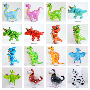 Ballon Dinosaure à Assembler 90cm x 55cm Bleu Triceratops Debout Dessin Animé Décoration de Fête d'Anniversaire - Product Image 5