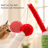 Nouveau griffoir vertical pour chat en forme de tasse de thé au lait, entièrement recouvert de sisal, avec pompon suspendu pour le jeu des animaux domestiques en intérieur