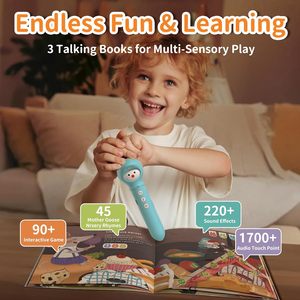 Ensemble de livres parlants Alilo pour les enfants de <span class=keywords><strong>3</strong></span> à 6 <span class=keywords><strong>ans</strong></span>, <span class=keywords><strong>3</strong></span> livres audio interactifs et 100 cartes flash, mémoire 16 Go, jouet éducatif unisexe - Product Image 3
