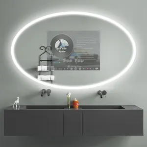 AI保证质量独特数字标牌魔镜广告展示壁挂式浴室魔术智能发光二极管电视镜子