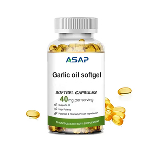 Cápsula blanda de aceite de ajo negro Halal OEM 500mg 1000mg suplemento a granel Veg aceite de ajo Softgel - Product Image 2