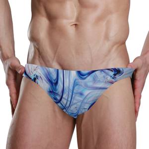 Slip de bain pour <span class=keywords><strong>homme</strong></span>, taille basse, avec rembourrage <span class=keywords><strong>push</strong></span>-<span class=keywords><strong>up</strong></span>, short sexy, caleçon, boxer, imprimé marbré, pour <span class=keywords><strong>homme</strong></span>, pour ancien client - Product Image 5