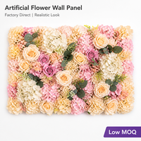 Panneau mural de fleurs artificielles multicolores avec roses et hortensias pour toile de fond de mariage, fond de diffusion en direct, vitrine de magasin, décoration murale de fête