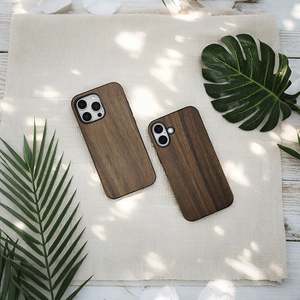 TPU pare-chocs recyclé couverture arrière Protection écologique étui de téléphone en bois naturel pour iPhone 17 16 15 14 13 12 11 XS XR 8 7 Pro Max - Product Image 6