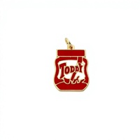 Pendentif breloque en forme de pot émaillé plaqué or 18 carats, en laiton découpé en forme de lettre, accessoire pour la fabrication de bijoux