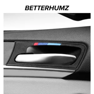 Alcantara untuk BMW X5 E70 2006-2013 5 Seri Pegangan Pintu Mobil Aksesori Interior