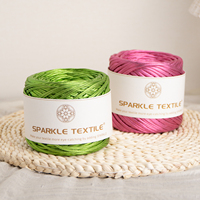 Shiny Metallic Crochet Thread 200g Spun T-Shirt Lurex Yarn for DIY Hand Crochet