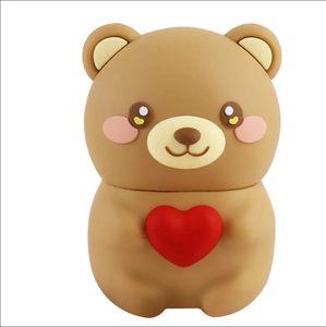 Mini Altavoz Bluetooth Portátil Inalámbrico para Exteriores con Diseño de Oso de Dibujos Animados en Forma de Corazón, Sonido Estéreo para Viajes - Product Image 1