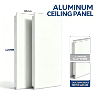 Panneau de plafond en alliage d'aluminium écologique 300x600, facile à nettoyer, léger, plafond suspendu pour les espaces commerciaux